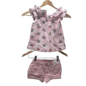 💐Janie and jack & Gymboree girls pink flower design set Size 4 NWT…
